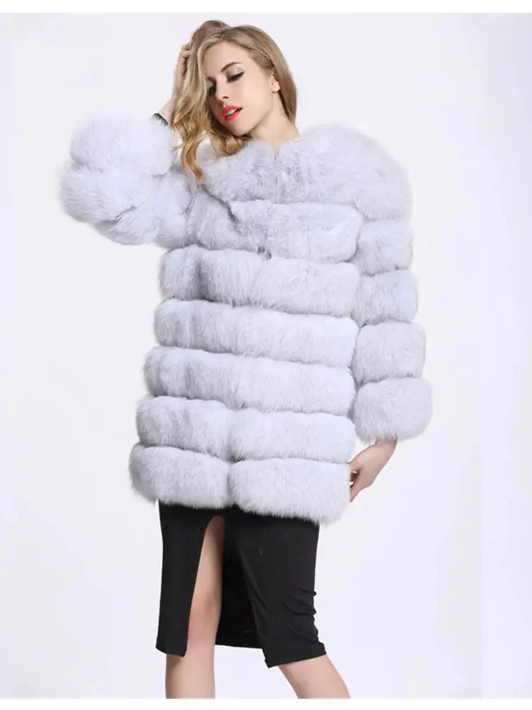 Long Mink Faux Coat Favela Runner
