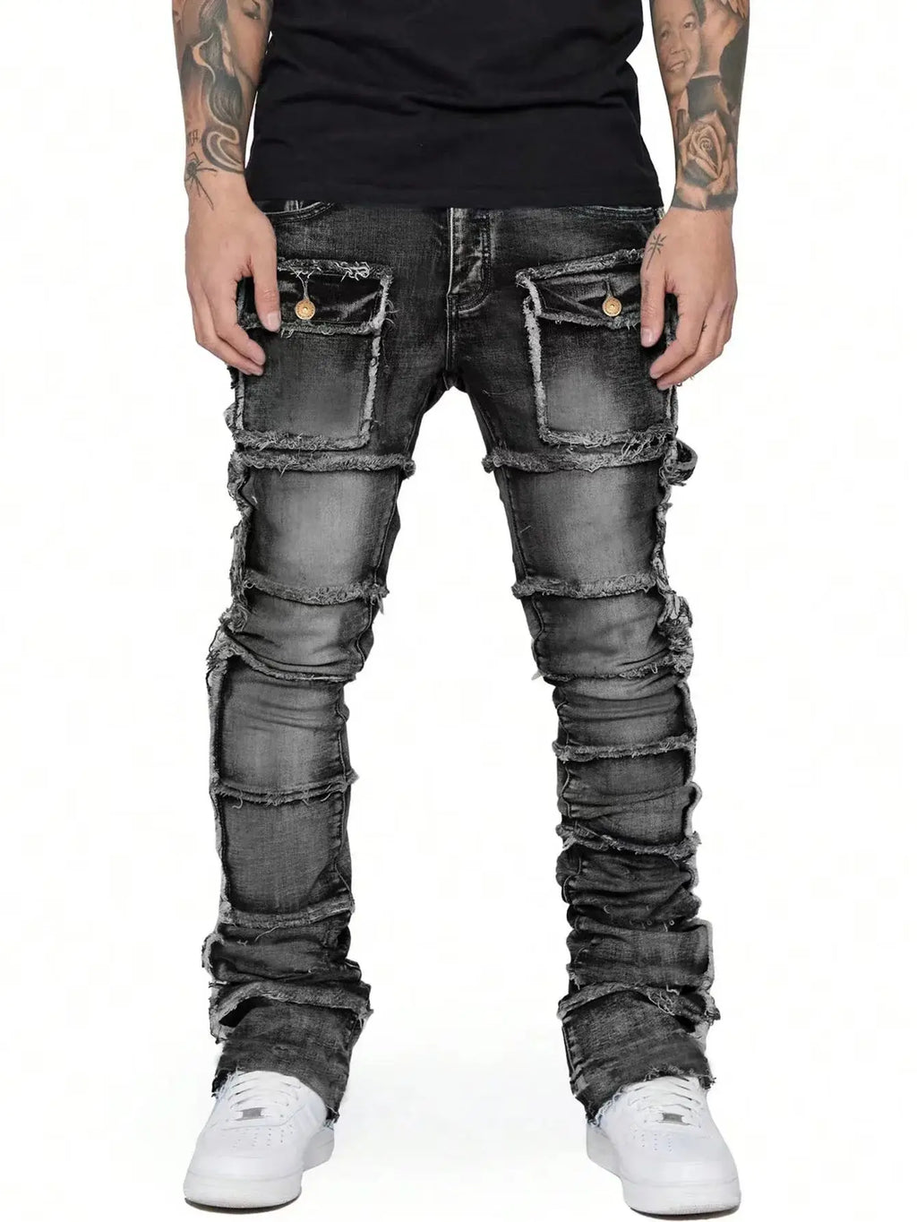 Stacked Denim Jeans Favela Runner