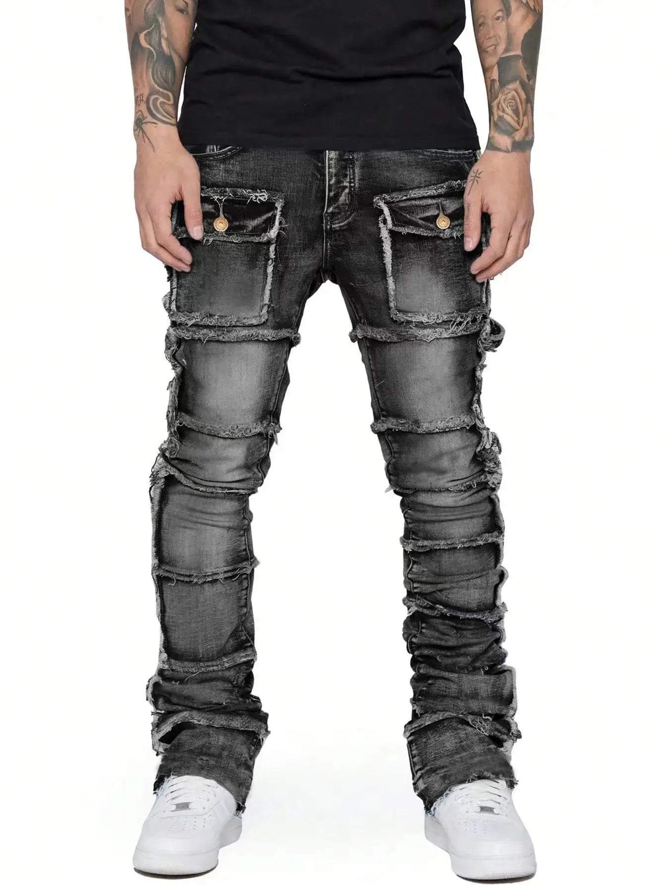 Stacked Denim Jeans Favela Runner