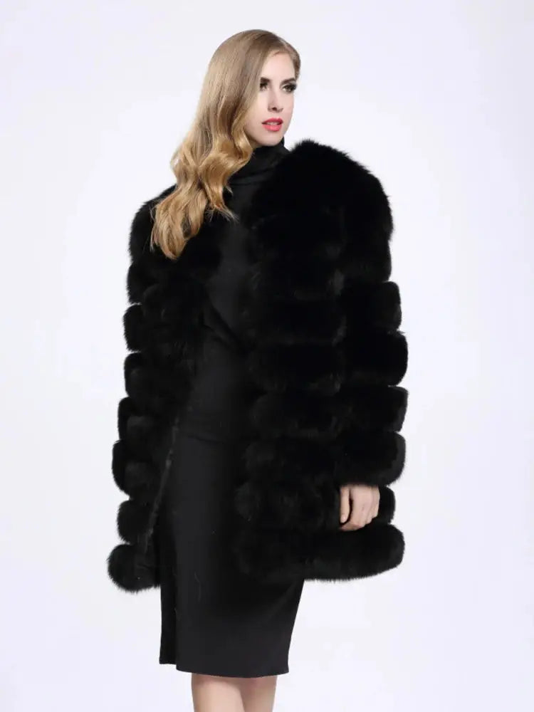 Long Mink Faux Coat Favela Runner