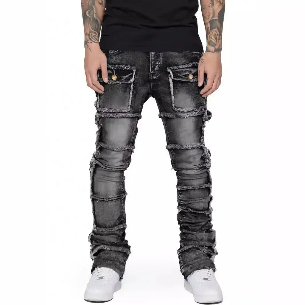 Stacked Denim Jeans Favela Runner