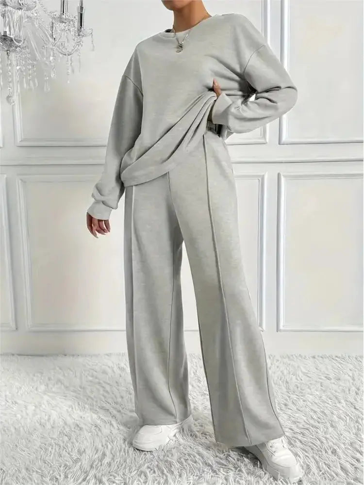 Two-piece Set O-neck Long Favela Runner