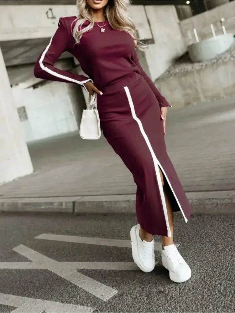 High Slit Skirts Set Favela Runner