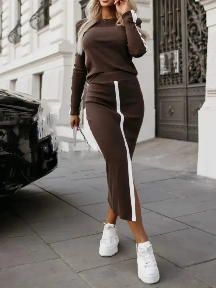 High Slit Skirts Set Favela Runner