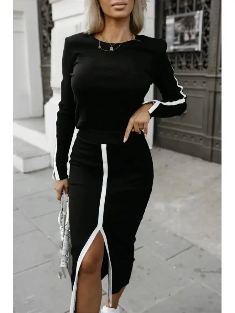High Slit Skirts Set Favela Runner