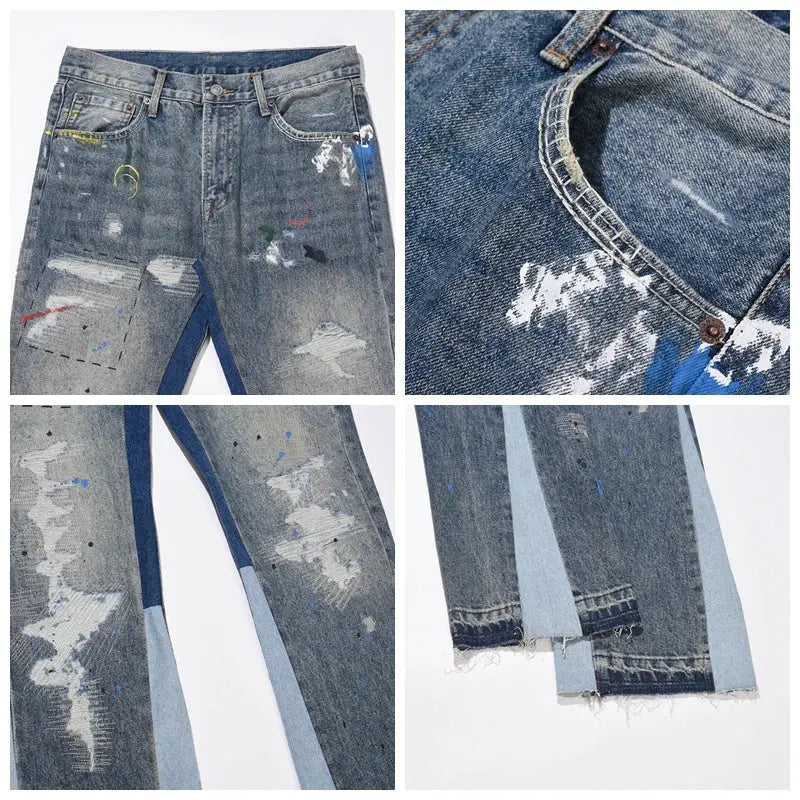 Flared Ripped Jeans Favela Runner