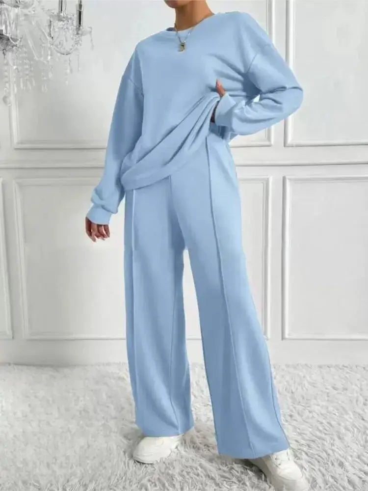 Two-piece Set O-neck Long Favela Runner