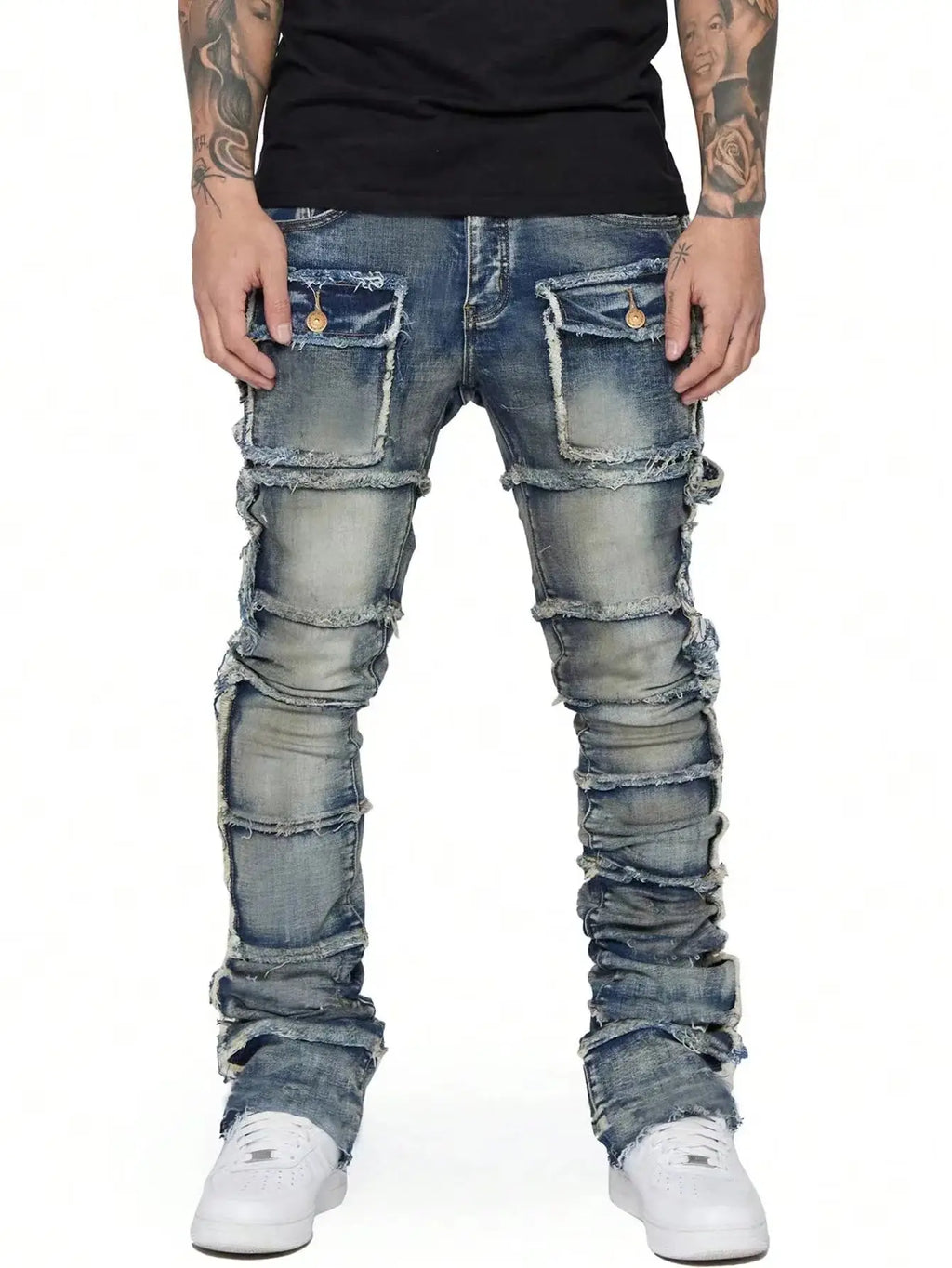 Stacked Denim Jeans Favela Runner