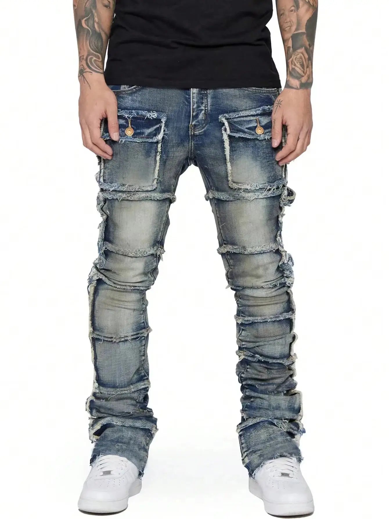 Stacked Denim Jeans Favela Runner