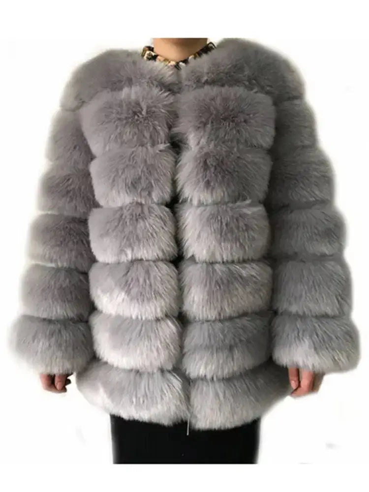 Long Mink Faux Coat Favela Runner
