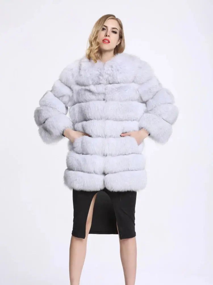 Long Mink Faux Coat Favela Runner