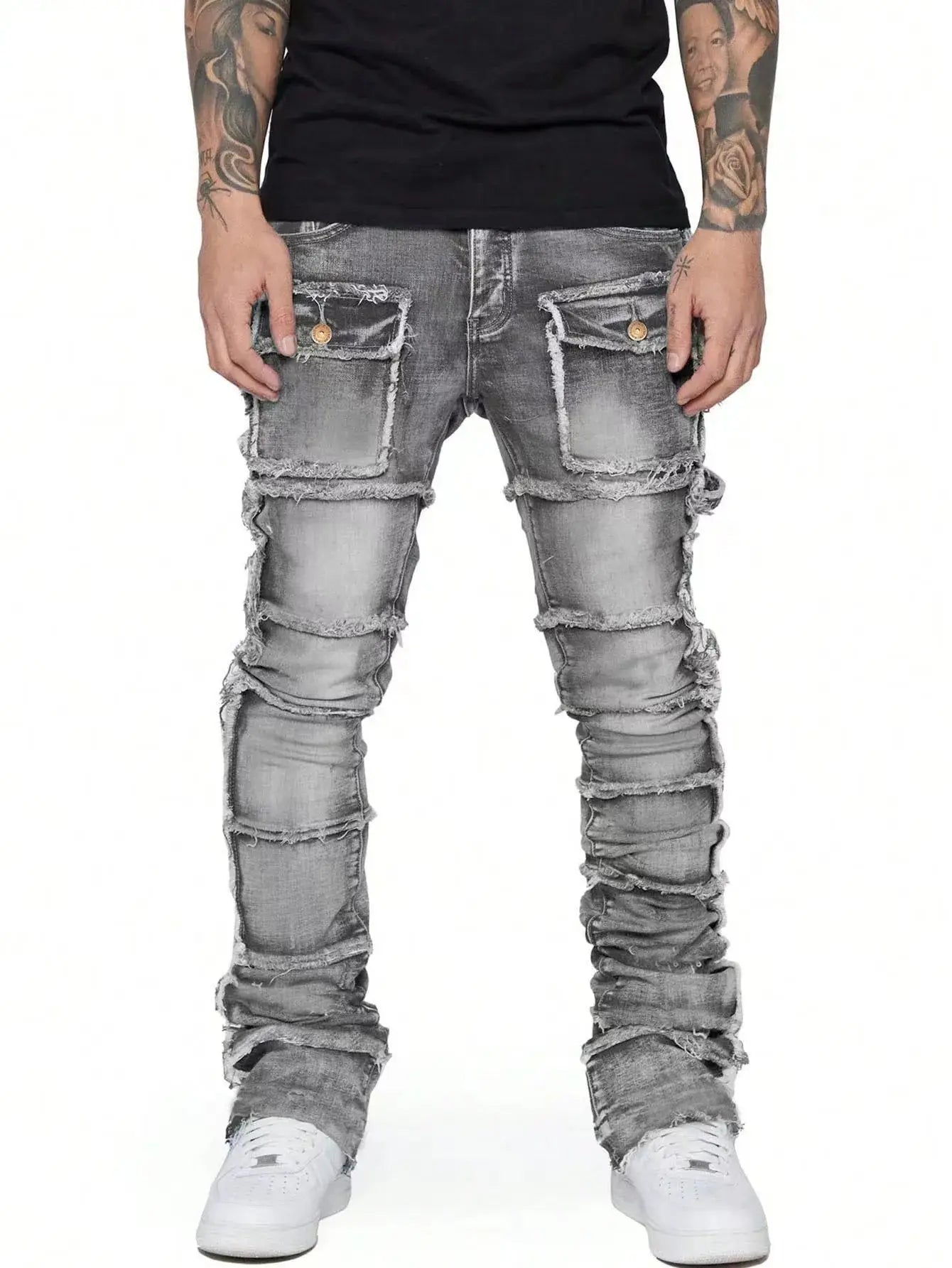 Stacked Denim Jeans Favela Runner