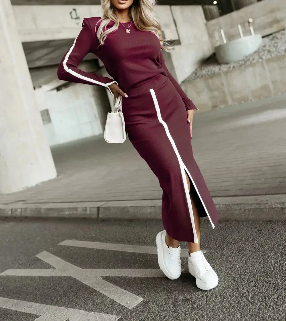 High Slit Skirts Set Favela Runner