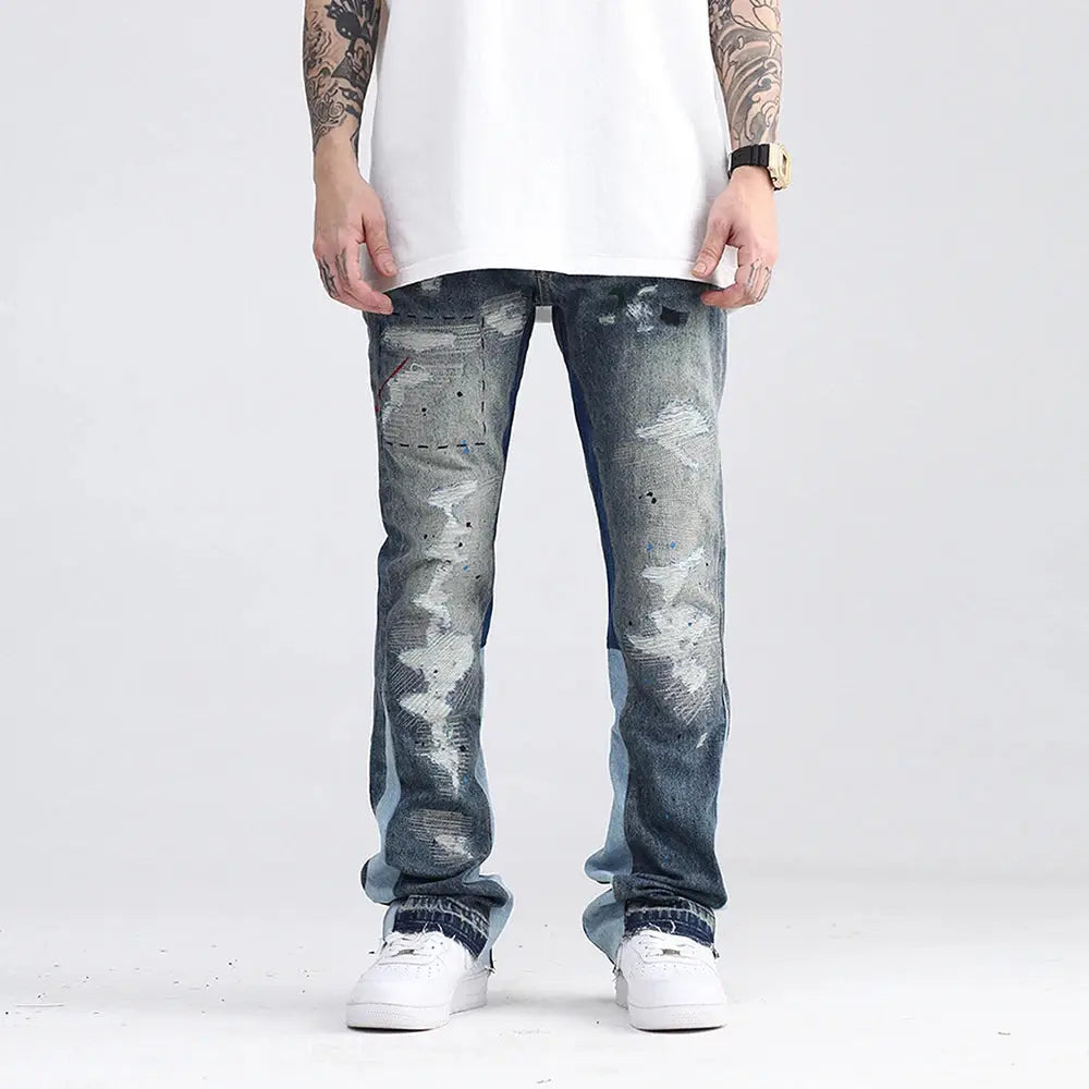 Flared Ripped Jeans Favela Runner