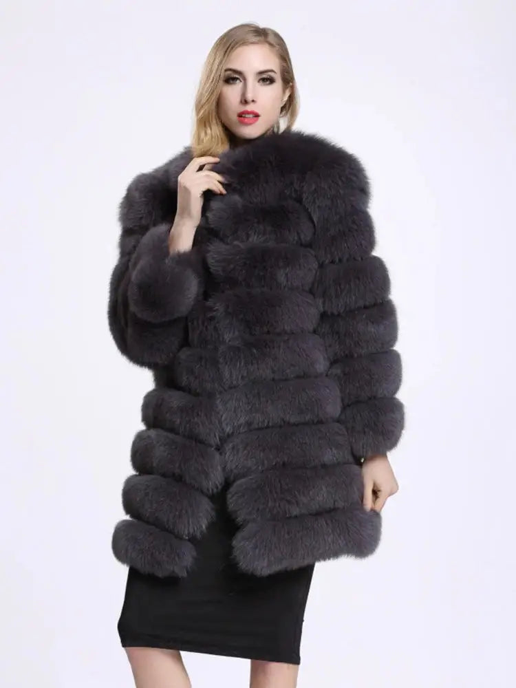 Long Mink Faux Coat Favela Runner