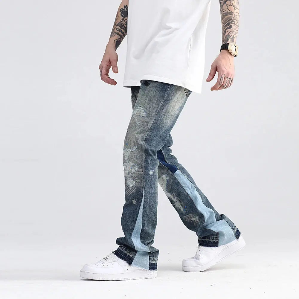 Flared Ripped Jeans Favela Runner