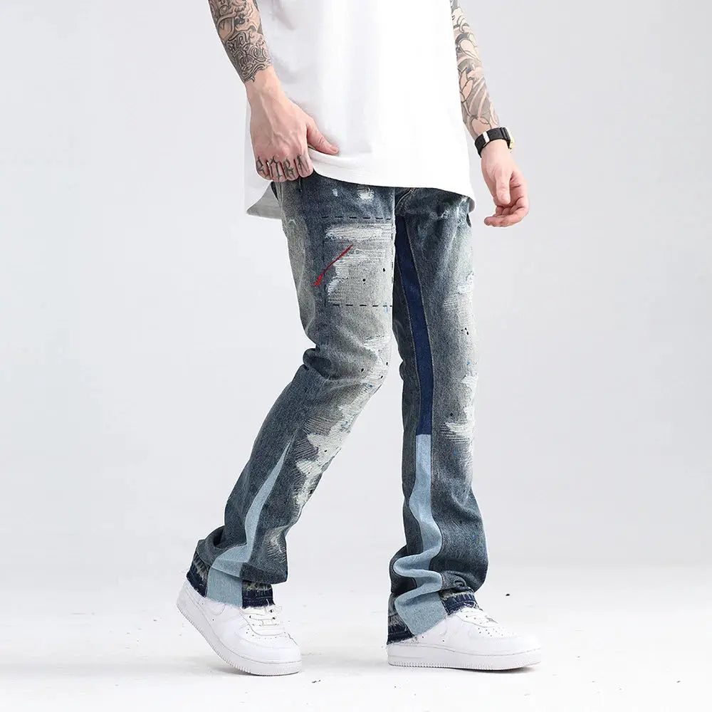 Flared Ripped Jeans Favela Runner