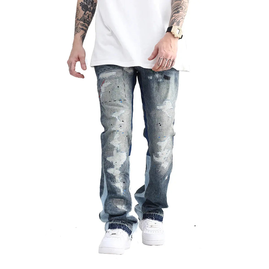 Flared Ripped Jeans Favela Runner
